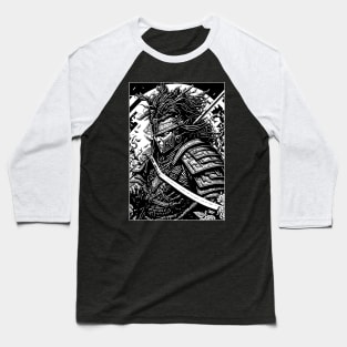 Black and white samurai Baseball T-Shirt